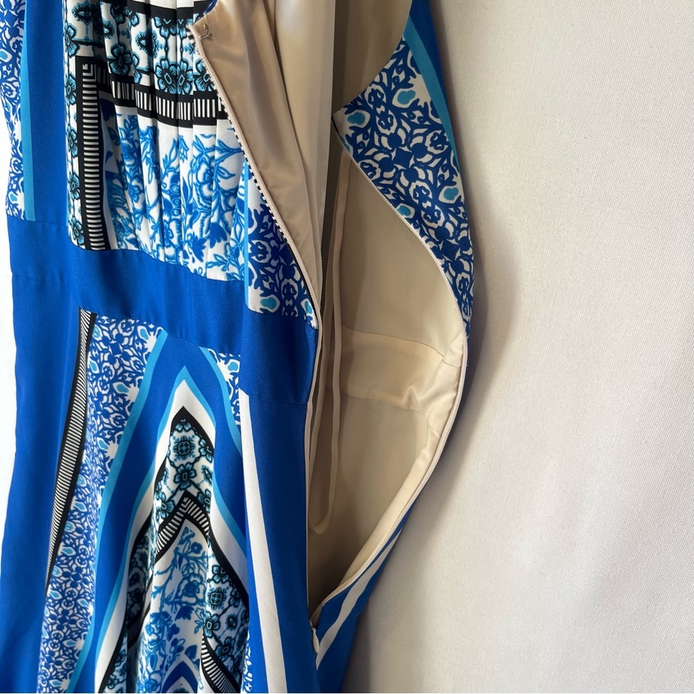 Eliza J Long maxi dress dress 16 Blue Sleeveless Tied Keyhole back Womens Tall - Picture 6 of 11